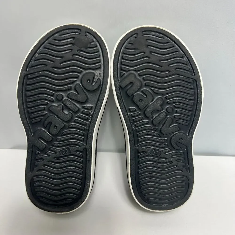 Native Jefferson Size C8 Black Breathable Durable Versatile Toddler Shoes